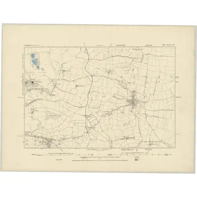 1875 Map of Derbyshire XXVI.SW, 1883 Print