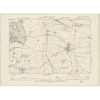 1897 Map of Derbyshire XXVI.SW, 1899 Print
