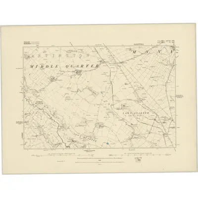 1879 Map of Derbyshire XXVII.NE, 1884 Print