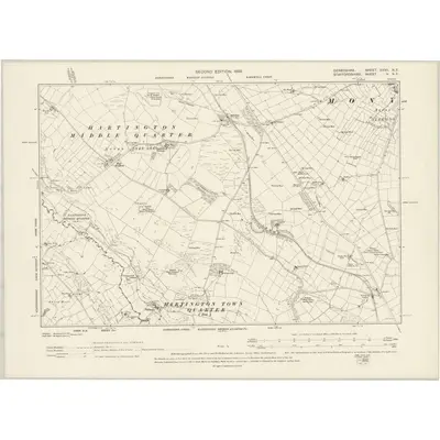 1897 Map of Derbyshire XXVII.NE, 1899 Print