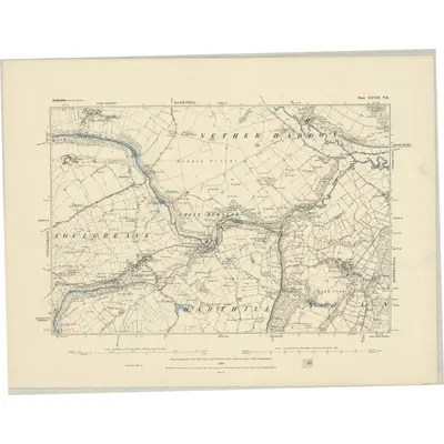 1878 Map of Derbyshire XXVIII.NE, 1884 Print