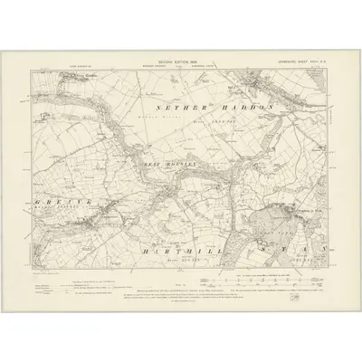 1897 Map of Derbyshire XXVIII.NE, 1900 Print