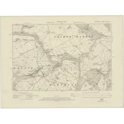 1919 Map of Derbyshire XXVIII.NE, 1923 Print