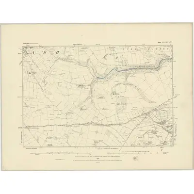 1879 Map of Derbyshire XXVIII.NW, 1884 Print