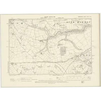 1897 Map of Derbyshire XXVIII.NW, 1900 Print