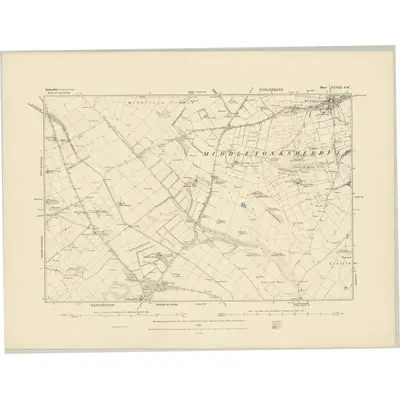 1877 Map of Derbyshire XXVIII.SW, 1884 Print