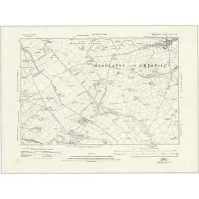 1920 Map of Derbyshire XXVIII.SW, 1923 Print