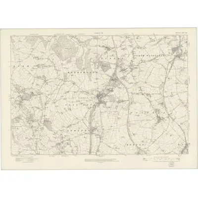 1913 Map of Derbyshire XXX, 1921 Print
