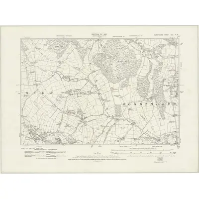 1914 Map of Derbyshire XXX.NW, 1921 Print