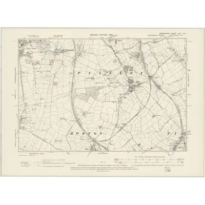 1897 Map of Derbyshire XXX.SE, 1900 Print