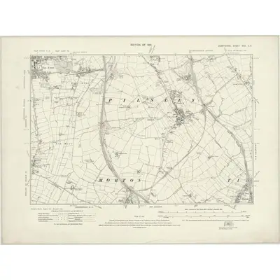 1914 Map of Derbyshire XXX.SE, 1921 Print