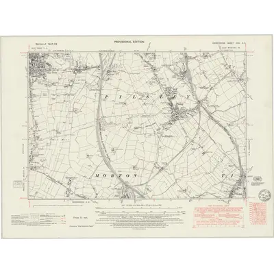 1937 Map of Derbyshire XXX.SE, 1949 Print