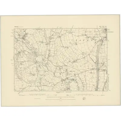 1879 Map of Derbyshire XXX.SW, 1884 Print