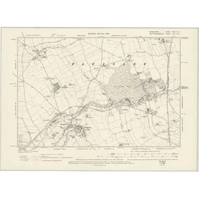 1897 Map of Derbyshire XXXI.NE, 1900 Print