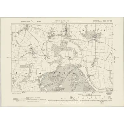 1897 Map of Derbyshire XXXI.NW, 1900 Print