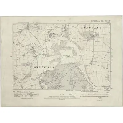 1914 Map of Derbyshire XXXI.NW, 1921 Print
