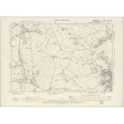 1897 Map of Derbyshire XXXI.SE, 1900 Print