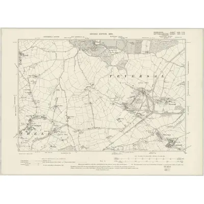 1897 Map of Derbyshire XXXI.SW, 1900 Print