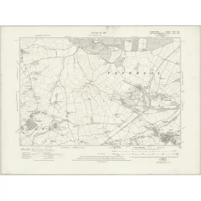 1914 Map of Derbyshire XXXI.SW, 1921 Print