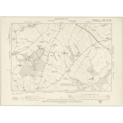 1897 Map of Derbyshire XXXIa.NW, 1900 Print