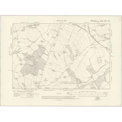 1914 Map of Derbyshire XXXIa.NW, 1920 Print