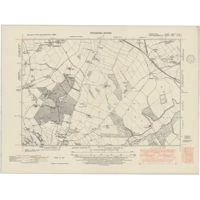 1938 Map of Derbyshire XXXIa.NW, 1948 Print