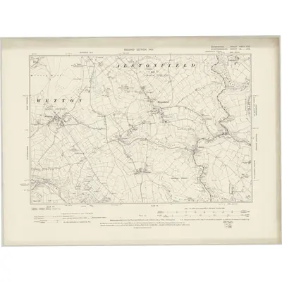 1898 Map of Derbyshire XXXII.SE, 1901 Print