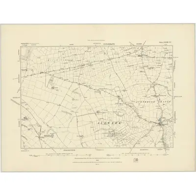 1877 Map of Derbyshire XXXIII.NE, 1884 Print