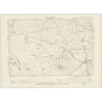 1897 Map of Derbyshire XXXIII.NE, 1900 Print