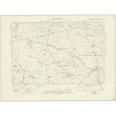 1920 Map of Derbyshire XXXIII.NE, 1923 Print