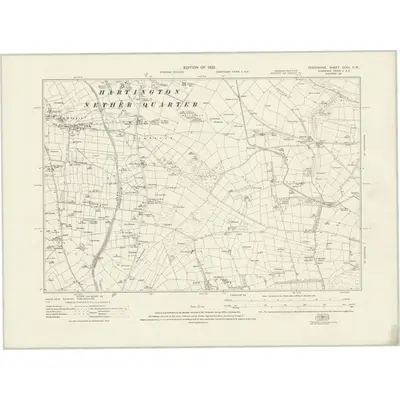 1920 Map of Derbyshire XXXIII.NW, 1923 Print