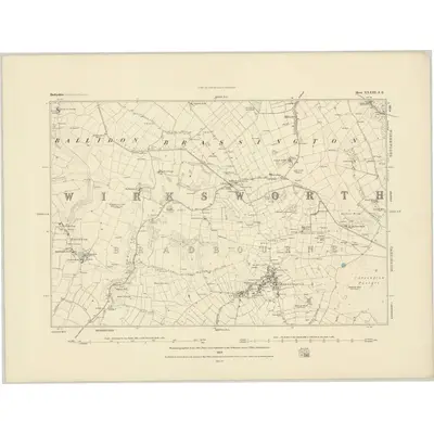 1879 Map of Derbyshire XXXIII.SE, 1884 Print