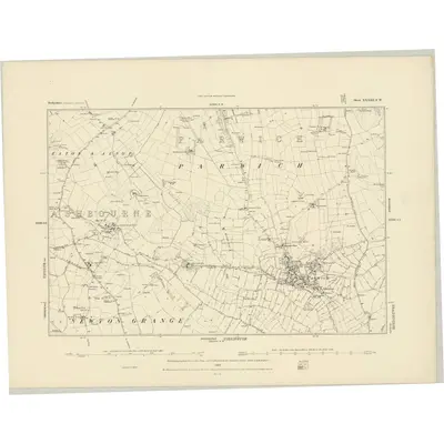 1879 Map of Derbyshire XXXIII.SW, 1884 Print