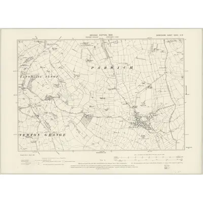 1898 Map of Derbyshire XXXIII.SW, 1900 Print