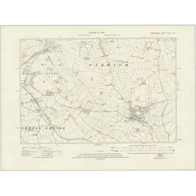 1920 Map of Derbyshire XXXIII.SW, 1923 Print