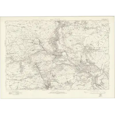 1920 Map of Derbyshire XXXIV, 1924 Print