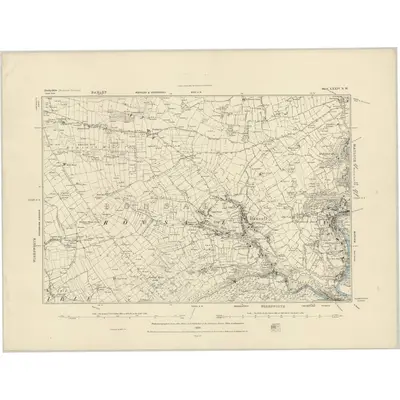 1877 Map of Derbyshire XXXIV.NW, 1884 Print