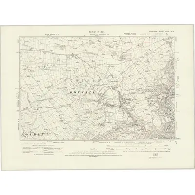 1920 Map of Derbyshire XXXIV.NW, 1924 Print