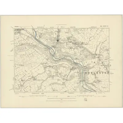 1879 Map of Derbyshire XXXIV.SE, 1884 Print