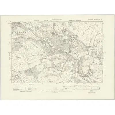 1920 Map of Derbyshire XXXIV.SE, 1924 Print