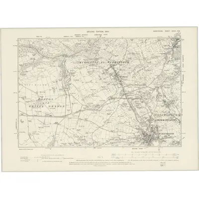 1898 Map of Derbyshire XXXIV.SW, 1900 Print
