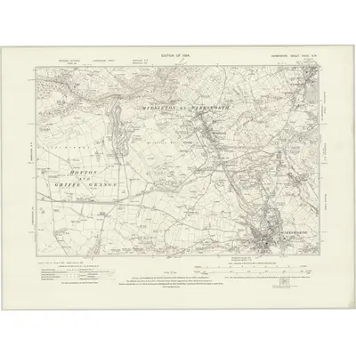 1920 Map of Derbyshire XXXIV.SW, 1924 Print