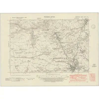 1938 Map of Derbyshire XXXIV.SW, 1948 Print
