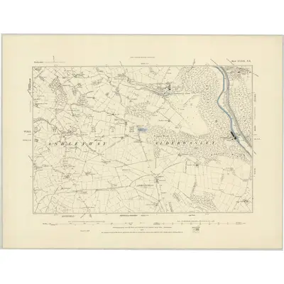 1879 Map of Derbyshire XXXIX.NE, 1884 Print