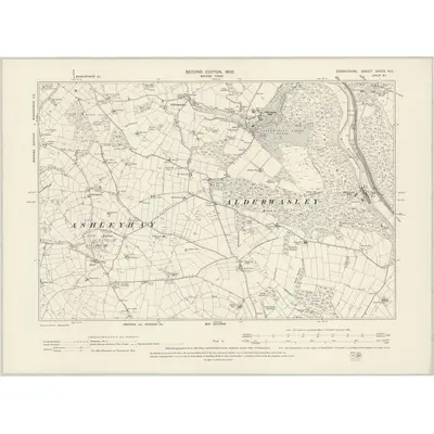 1898 Map of Derbyshire XXXIX.NE, 1900 Print