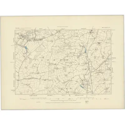 1879 Map of Derbyshire XXXIX.NW, 1884 Print