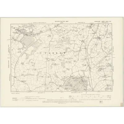 1898 Map of Derbyshire XXXIX.NW, 1900 Print