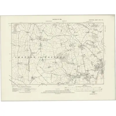 1920 Map of Derbyshire XXXIX.SE, 1924 Print
