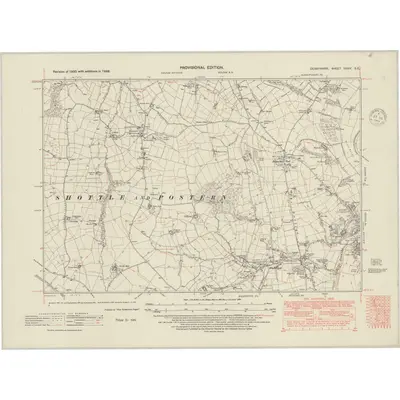 1938 Map of Derbyshire XXXIX.SE, 1948 Print