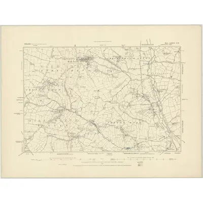 1879 Map of Derbyshire XXXIX.SW, 1884 Print